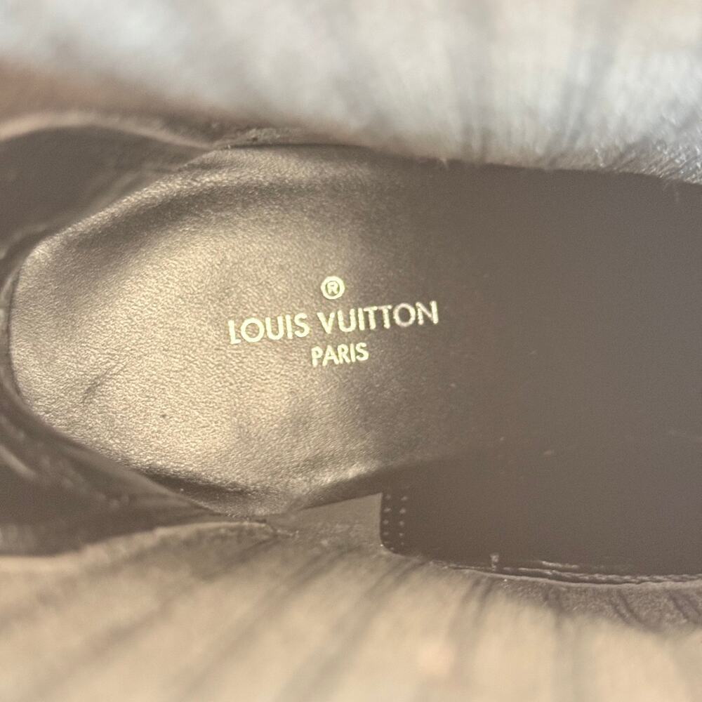 Louis Vuitton Monogram Ankle Boots Smooth Leather Size 37.5 EU / 7.5 US - Picture 13 of 14